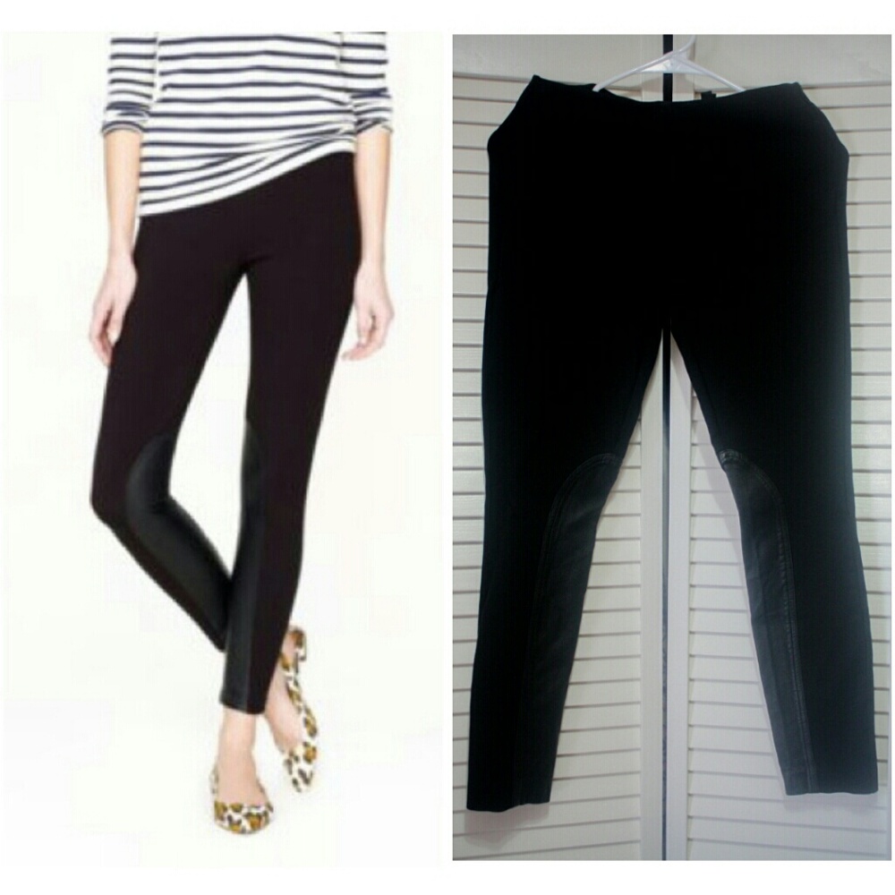 J. Crew Pixie Jodhpur Leather Trim Pants
